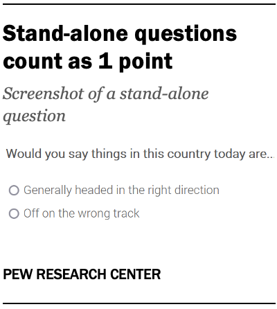 Stand-alone questions count as 1 point
