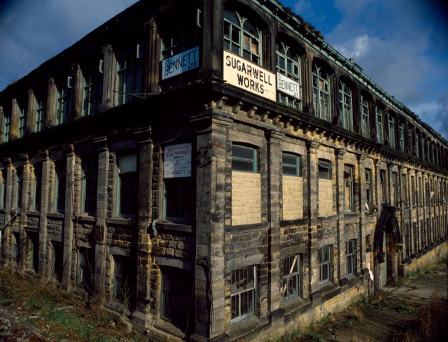 A derelict textile factory in Newcastle. (Photofusion/Crispin Hughes/Universal Images Group via Getty Images)