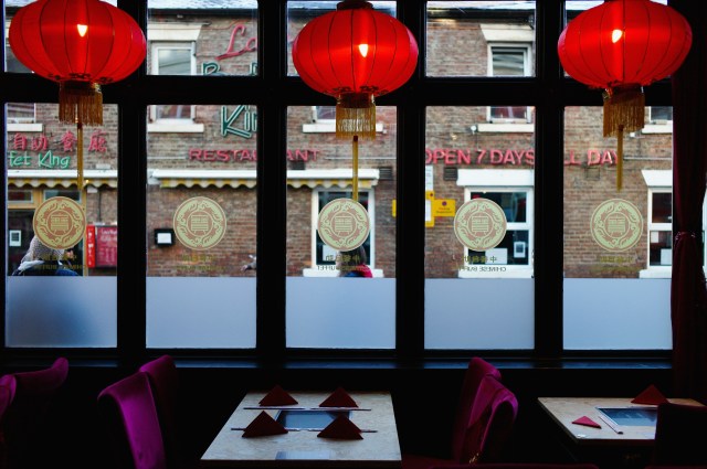 A Chinese restaurant in Newcastle opens for customers in 2017. (Ian Forsyth/Getty Images)