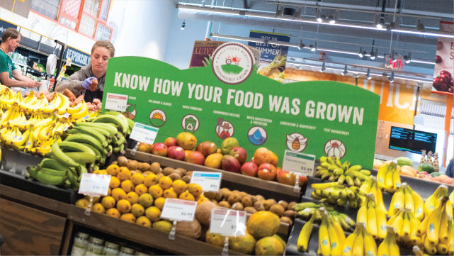 The produce section at the Whole Foods Market grocery store in Dublin, California