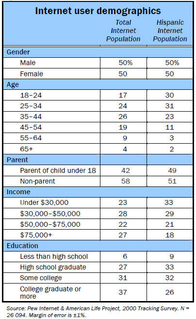 Internet demographics