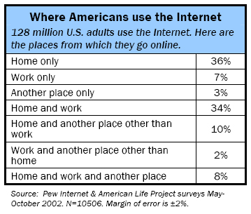 Where Americans use the Internet
