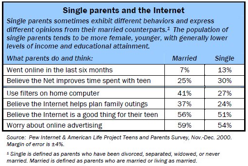 Single parents and the Internet