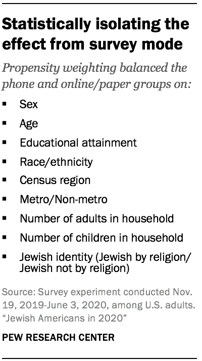 Statistically isolating the effect from survey mode