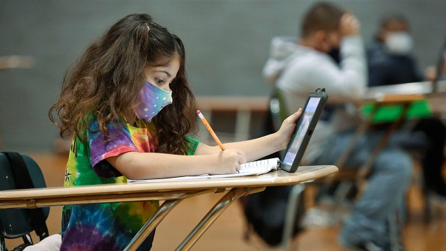 Photo of a student wearing a mask