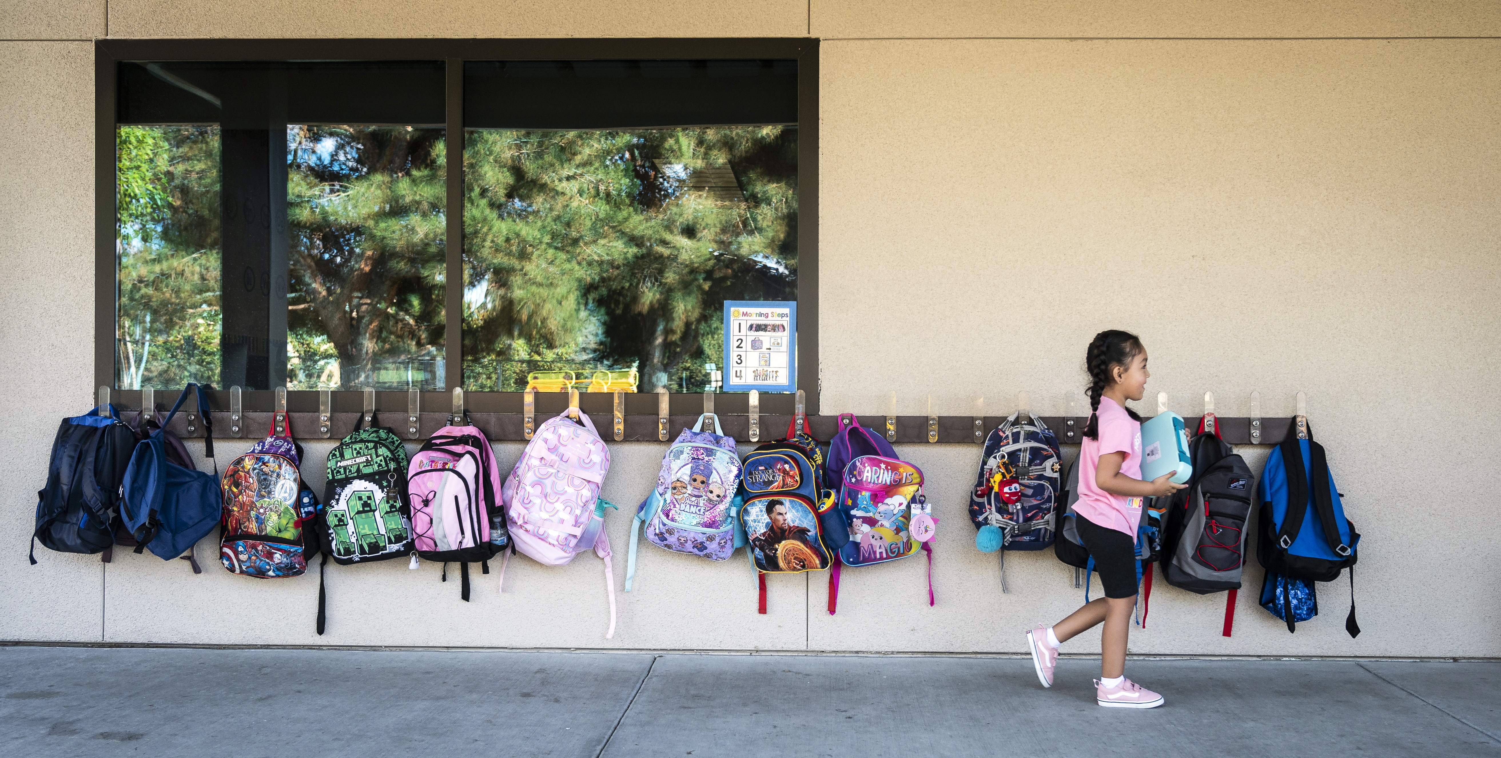 Hansen Elementary School in Anaheim, CA began classes on Tuesday, August 9, 2022. (Photo by Paul Bersebach/MediaNews Group/Orange County Register via Getty Images)