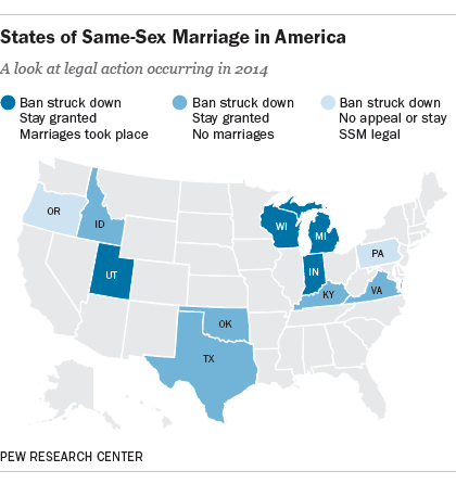 States for same sex marriages