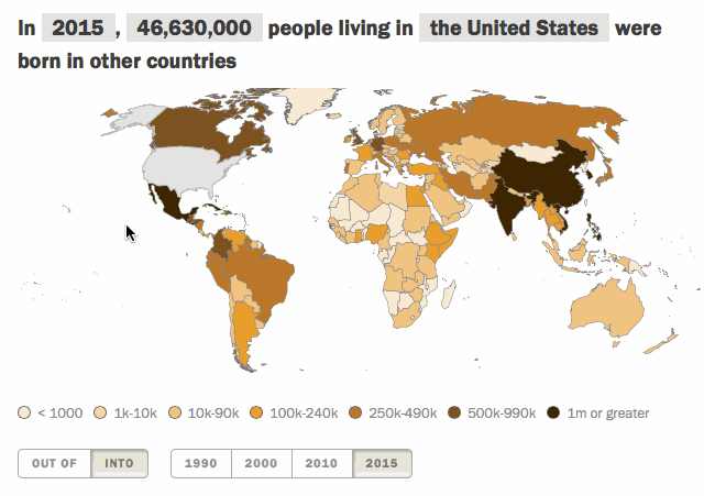 Interactive: Origins and Destinations of the World’s Migrants, 1990-2015.