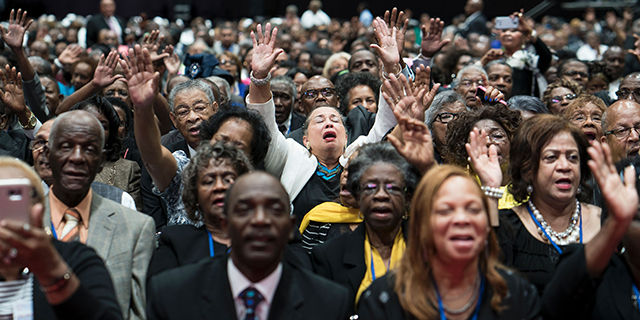 Attendees at the annual session of the National Baptist Convention in 2016. Brendan Smialowski/AFP/Getty Images