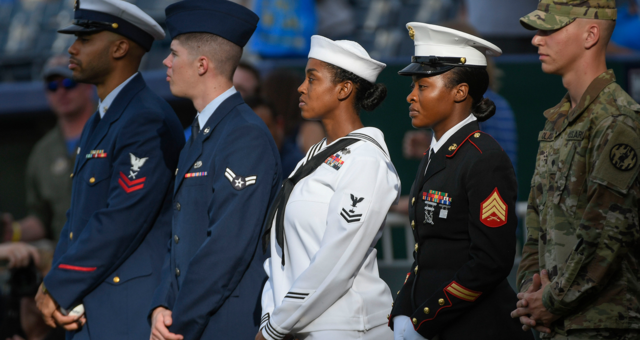 The changing profile of the U.S. military: Smaller in size, more diverse, more women in leadership