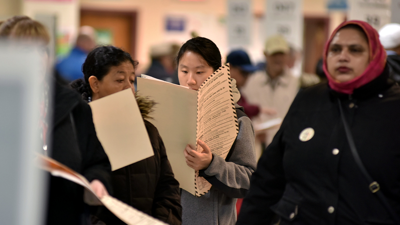 Voters cast their ballots on Election Day in November 2018 in New York City. (Joana Toro/VIEWPress/Corbis via Getty Images)