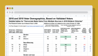 A screenshot of the verified voters database from Pew Research Center.