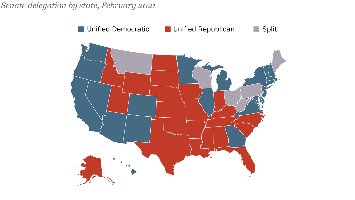 U.S. Senate has fewest delegations since direct elections began Pew Center