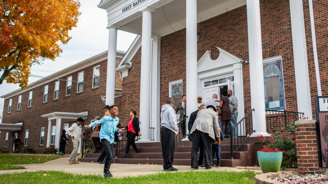 Majorities of Black adults say Black churches have done at least some to help Black Americans. (William DeShazer for The Washington Post via Getty Images)