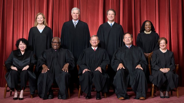 The current justices of the U.S. Supreme Court.