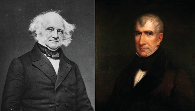 Martin Van Buren, left, faced multiple presidential candidates in 1836, including William Henry Harrison – who in 1840 defeated Van Buren decisively.