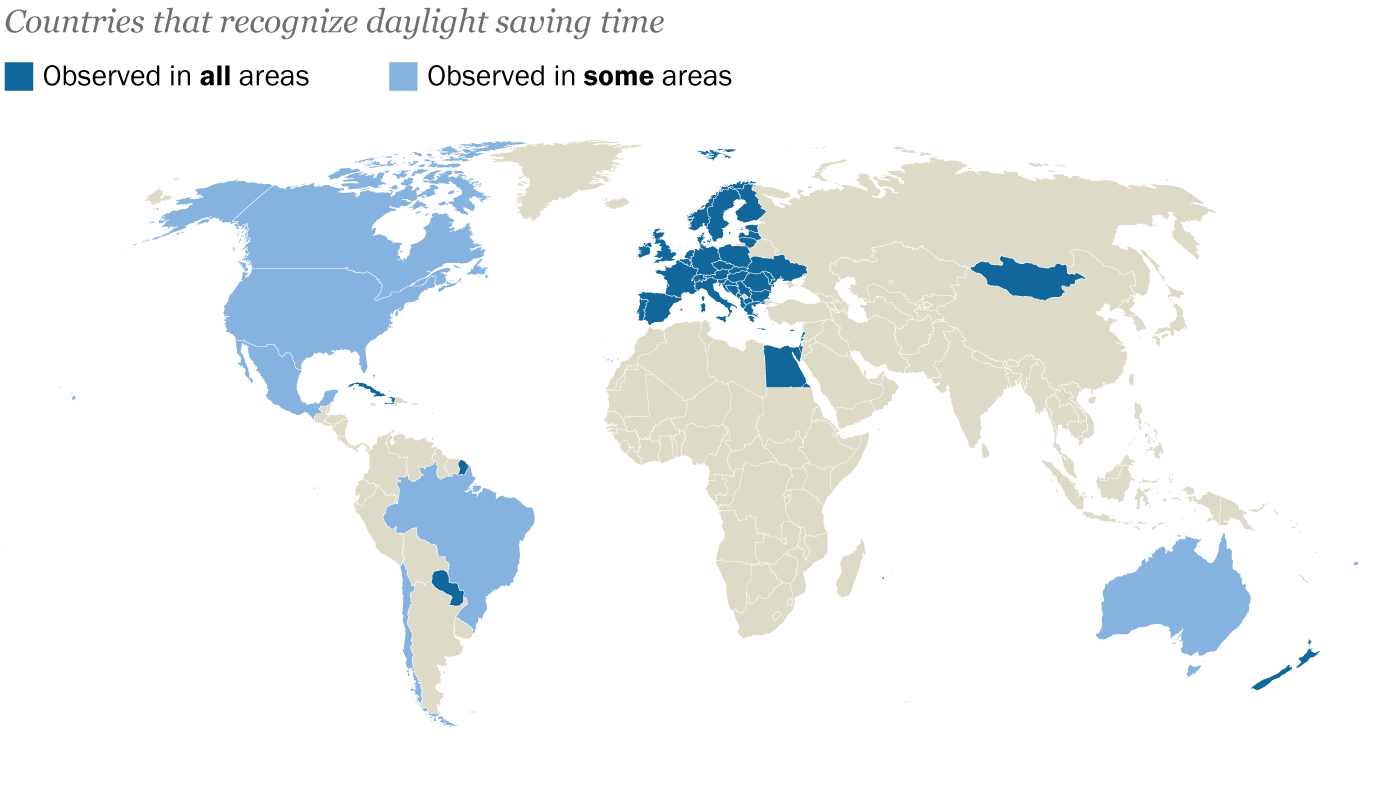 New time zone map proposal adjusted to permanent daylight savings