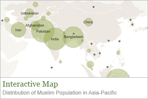 Map: Distribution of Muslim Population in Asia-Pacific More Than a Third of the World's Shia Muslims Live in Iran