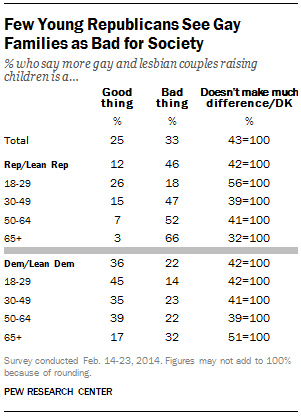 Young Republicans' views on gay families