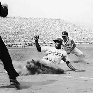 Jackie Robinson Gets Caught Stealing
