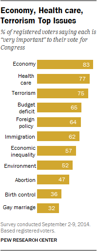 Economy, Health care, Terrorism Top Issues