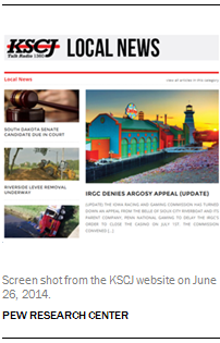 Screen shot from the KSCJ website on June 26, 2014.