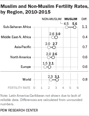Muslim and Non-Muslim Fertility Rates