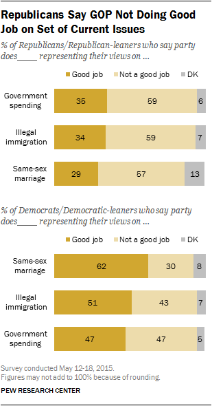 Republicans Say GOP Not Doing Good Job on Set of Current Issues