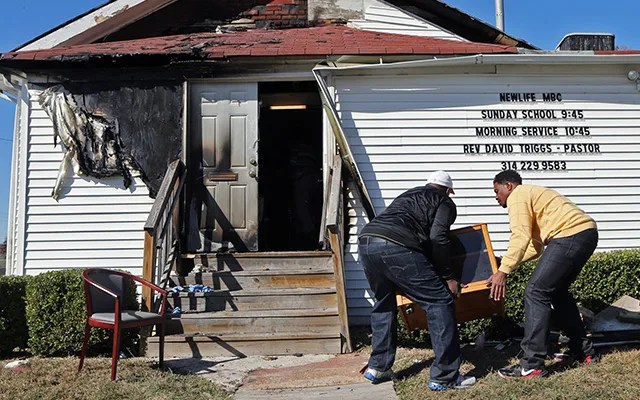 Fire at New Life Missionary Baptist Church in St. Louis