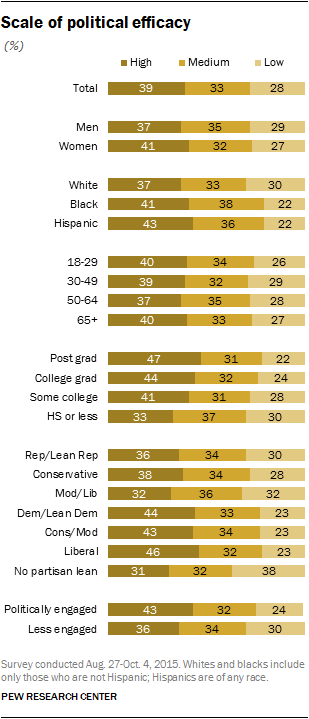 Scale of political efficacy