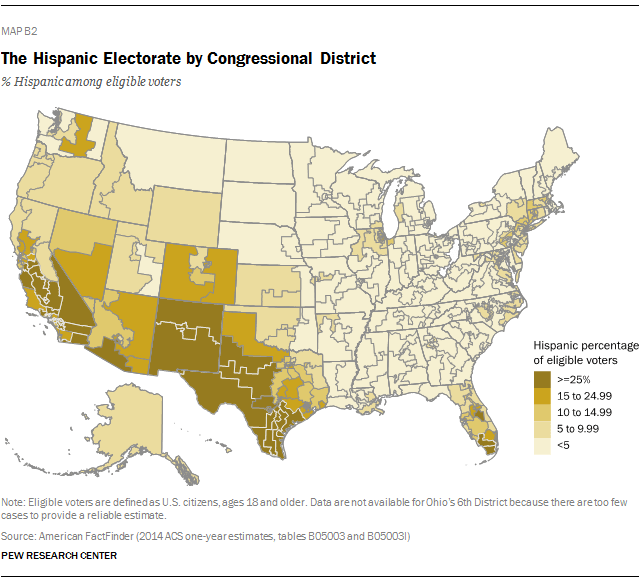 The Hispanic Electorate by Congressional District