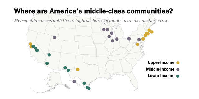 The shrinking middle class in U.S. metropolitan areas: 6 key findings ...