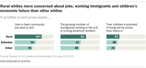Rural whites more concerned about jobs, working immigrants and children's economic future than other whites