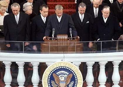 Billy Graham Reciting Prayer at Inauguration Ceremony