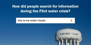 How did people search for information during the Flint water crisis?