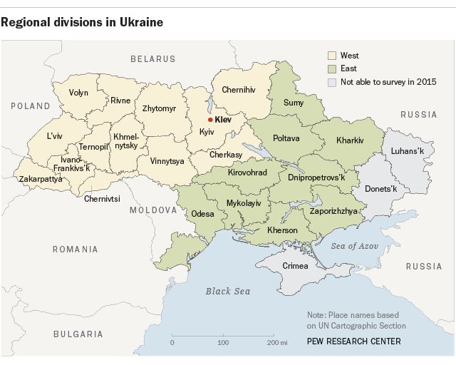 Regional divisions in Ukraine