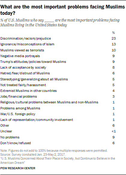 What are the most important problems facing Muslims today?