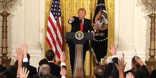 Comparing news coverage of Trump's first 100 days to coverage of past administrations