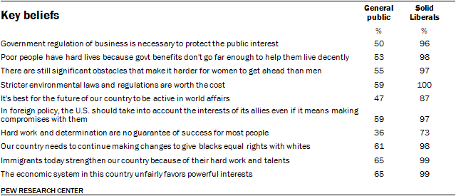 Key beliefs, Solid Liberals