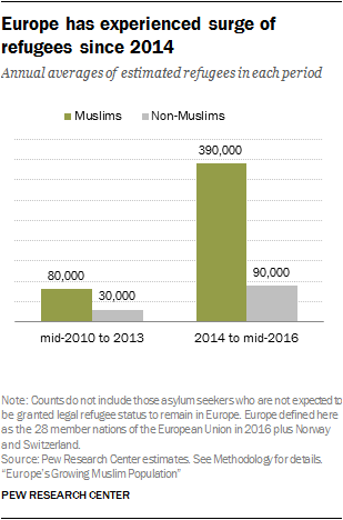 Europe has experienced surge of refugees since 2014