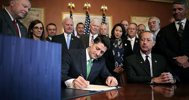 Paul Ryan holds enrollment ceremony for National Defense Authorization Act