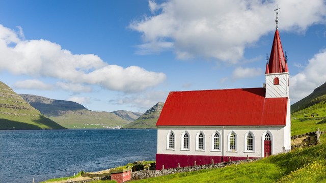 The church in village Husar on Kalsoy