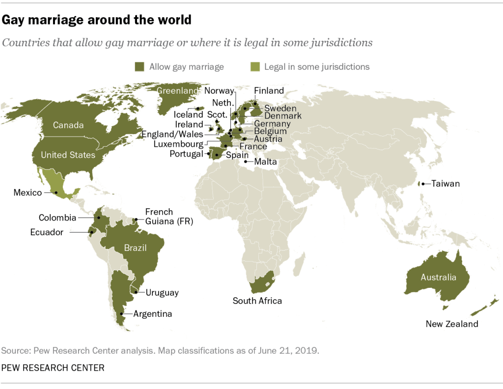 Gay marriage around the world