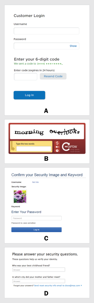 Options of two-factor authentication for the Digital Knowledge Quiz.
