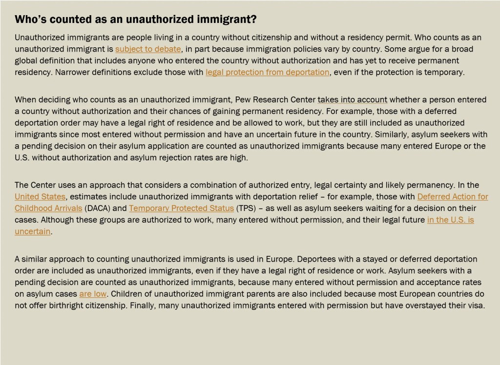 Who’s counted as an unauthorized immigrant?