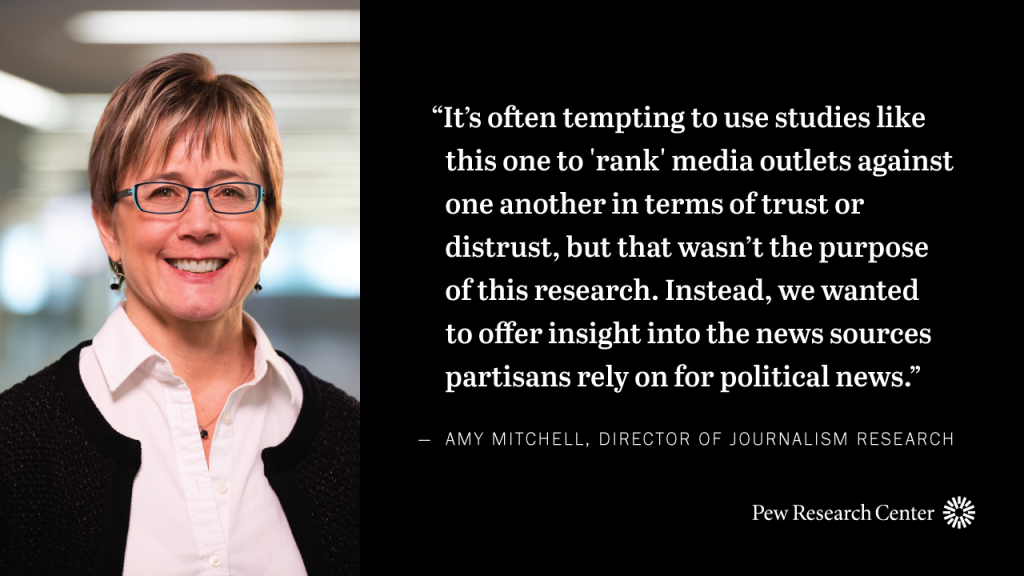 Quote from Amy Mitchell, director of journalism research