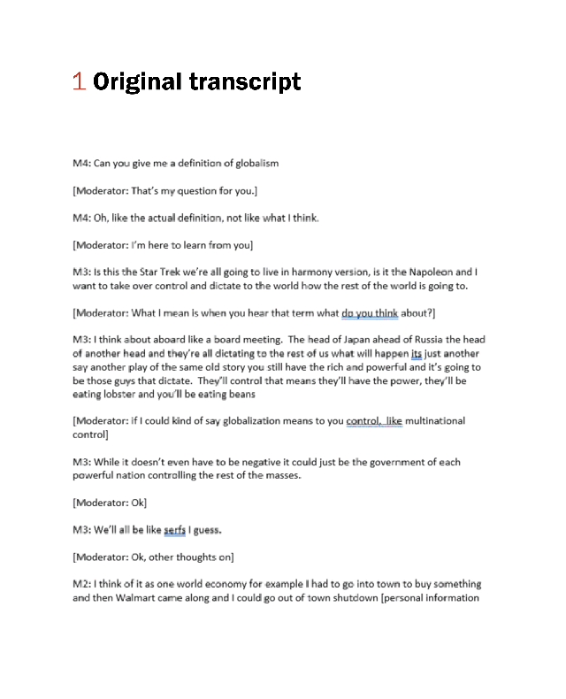 Data reduction process