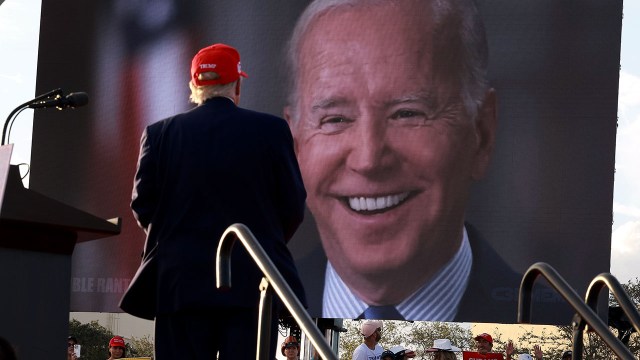 Former President Donald Trump Rallies For Marco Rubio In Florida