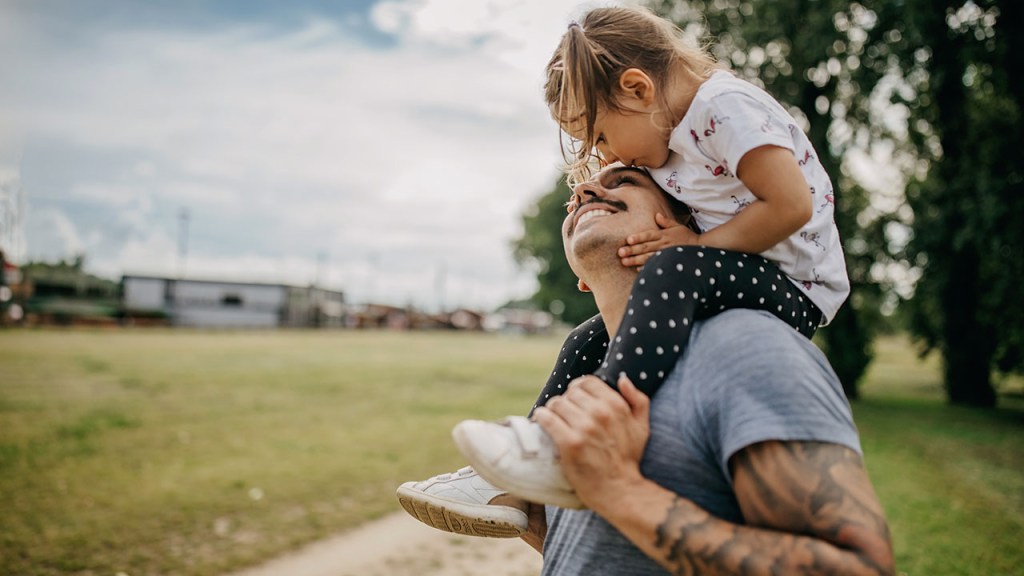 Father and daughter spend quality time together