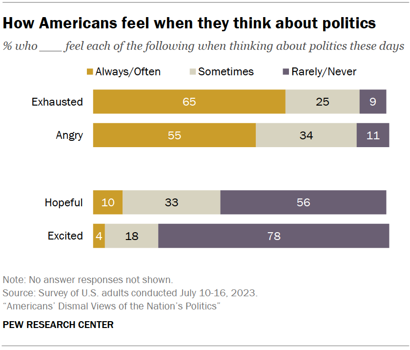How Americans feel when they think about politics